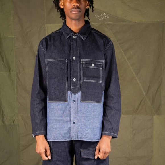 Vintage Y2K Icewear Ice T Denim Jacket Faux Suede Patchwork Dark wash Spellout L - Picture 2 of 16